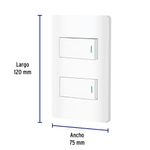 Interruptor 2 Polos 1 Modulo Lisboa Blanco - Volteck