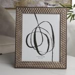 Portarretratos Metalizado Texturizado Color Bronce