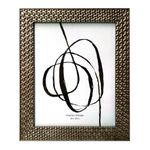 Portarretratos Metalizado Texturizado Color Bronce