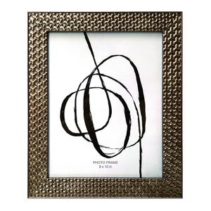 Portarretratos Metalizado Texturizado Color Bronce