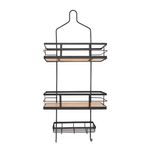 Organizador de Ducha de 3 Niveles Matis con Bambú Negro