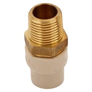 Adaptador Macho CPVC 1/2 Plg con Inserto Metálico Rosca Exterior