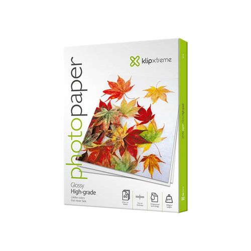 Resma de 60 Hojas de Papel Fotográfico Brillante - Klipxtreme