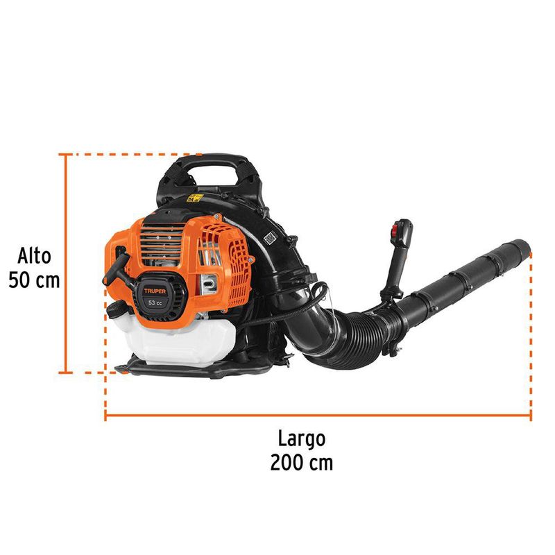 Sopladora con Motor 53 Cc a Gasolina Tipo Mochila - Truper