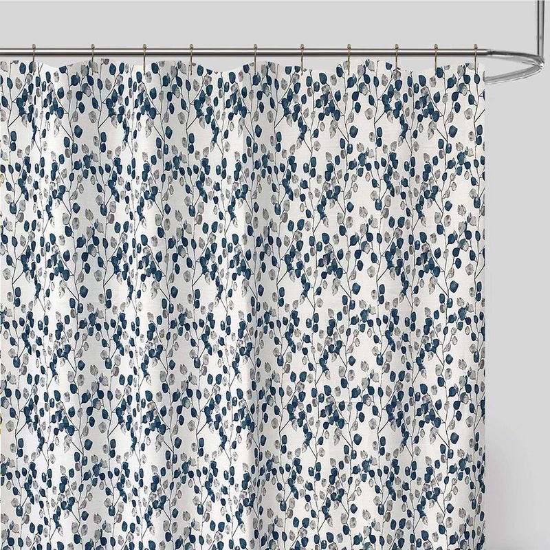 Cortina de Baño con Ganchos Diseño Hojas