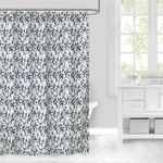 Cortina de Baño con Ganchos Diseño Hojas