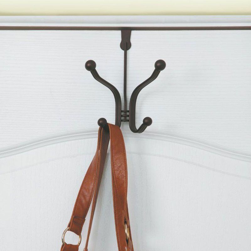 Gancho Doble Sobre Puerta Bronce - Interdesign