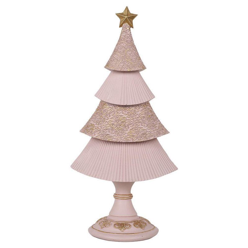 Árbol Decorativo Rosado con Estrella Dorada