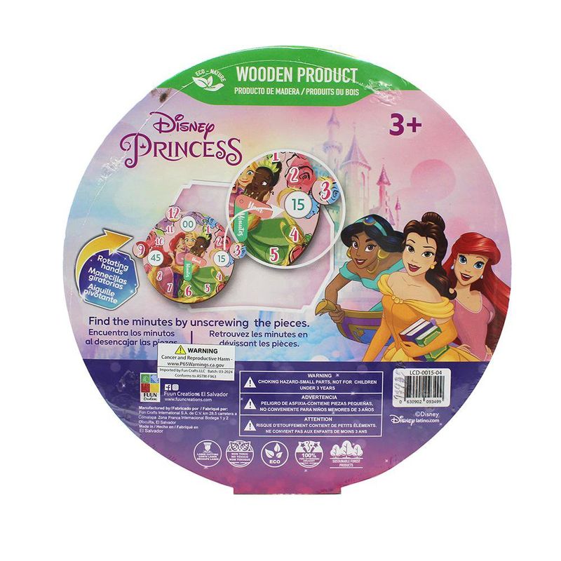 Reloj Didáctico Princesas Disney