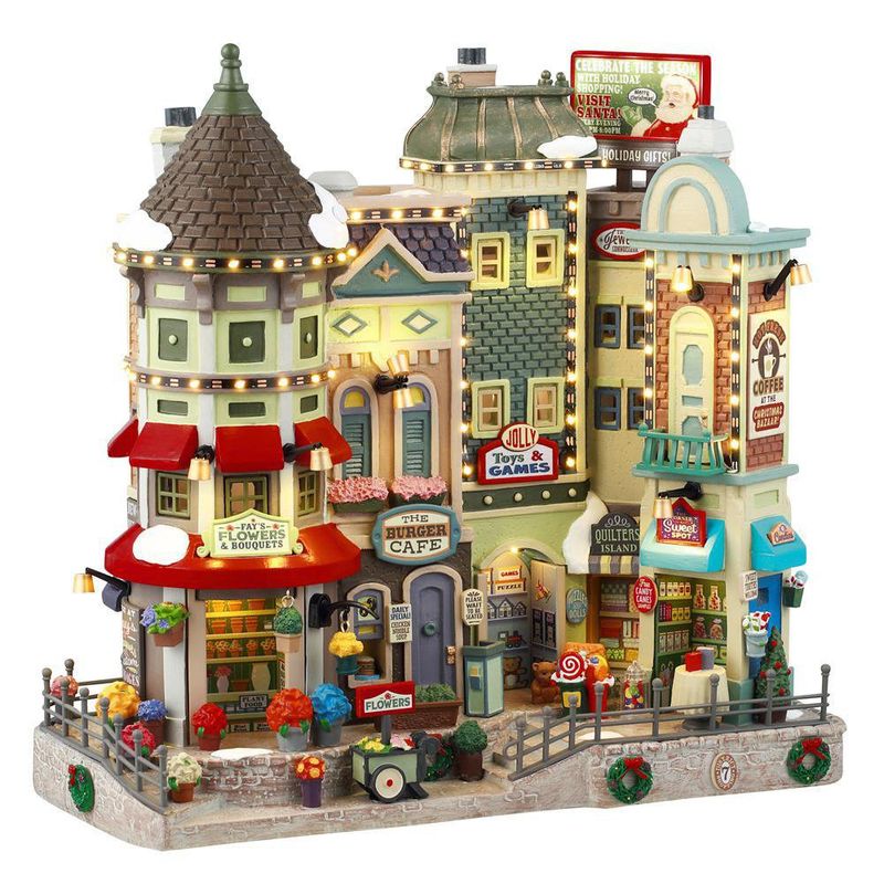 Tiendas de la Villa de Santa con Luz Estática