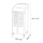 Enfriador de Aire Evaporativo con Depósito de Agua y Ruedas Giratorias de 4 Lts