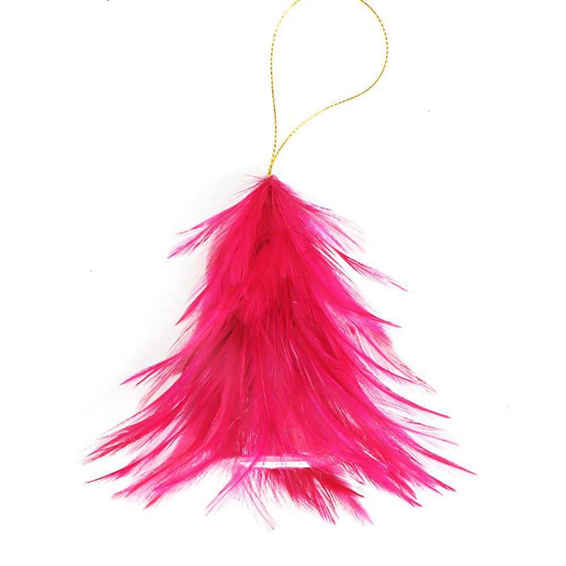Adorno para Árbol de Plumas Rojo
