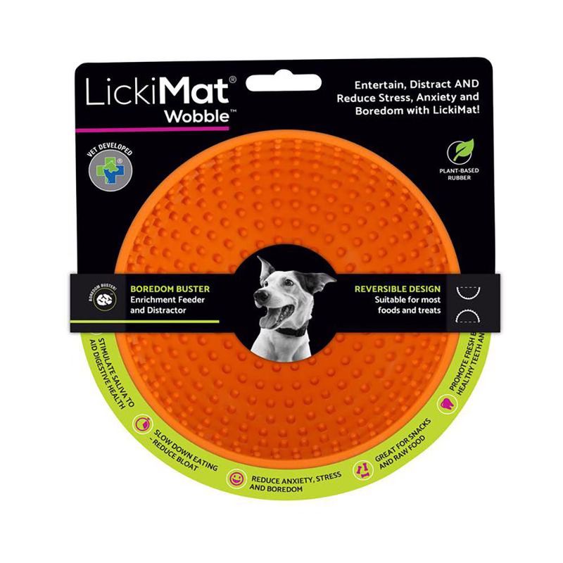 Plato Bowl Wooble Naranja - Lickimat
