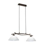Lampara de Colgar 2 Luces Vinovo Café Oscuro