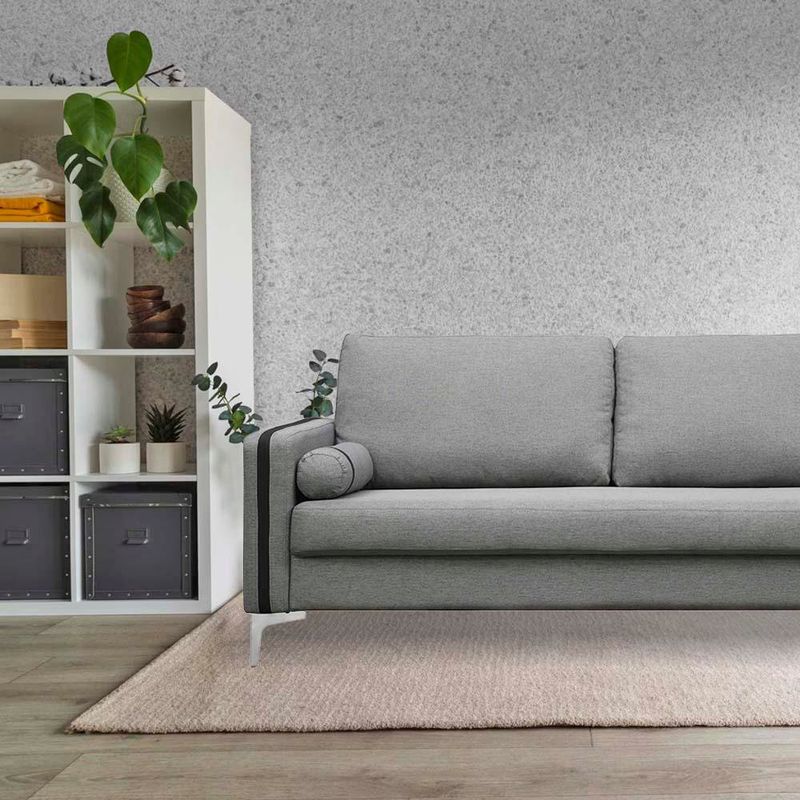 Sofá Atenas Gris 3 Plazas 182X82X84 Cm