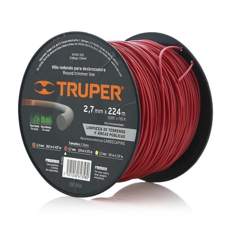 Hilo Redondo En Carrete 2.7X224M - Truper