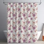 Set de Cortina con Ganchos Liner Diseño Rosas