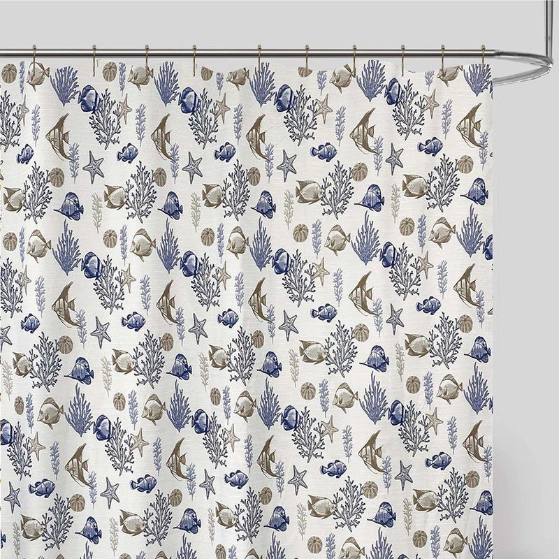 Cortina de Baño con Ganchos Diseño Océano