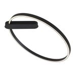 Lámpara Led Circular de Techo Negra Luz Cálida 38W
