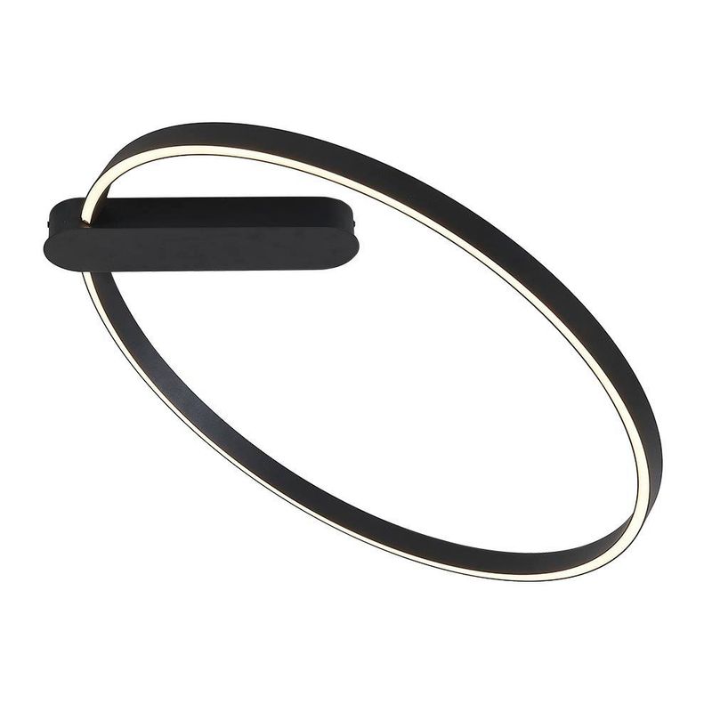 Lámpara Led Circular de Techo Negra Luz Cálida 38W