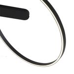 Lámpara Led Circular de Techo Negra Luz Cálida 38W