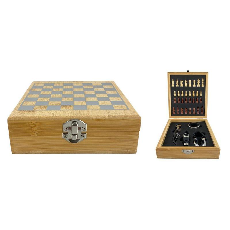 Set de 5 Pzas de Bar con Juego de Ajedrez 18x14.8x4.8 Cm