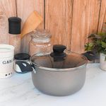 Olla Talent de Aluminio Antiadherente con Tapa de Vidrio de 20 Cm 3 Litros