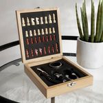 Set de 5 Pzas de Bar con Juego de Ajedrez 18x14.8x4.8 Cm