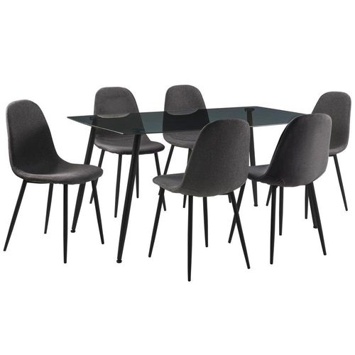 Set de Comedor Kurt Gris 6 Pzas