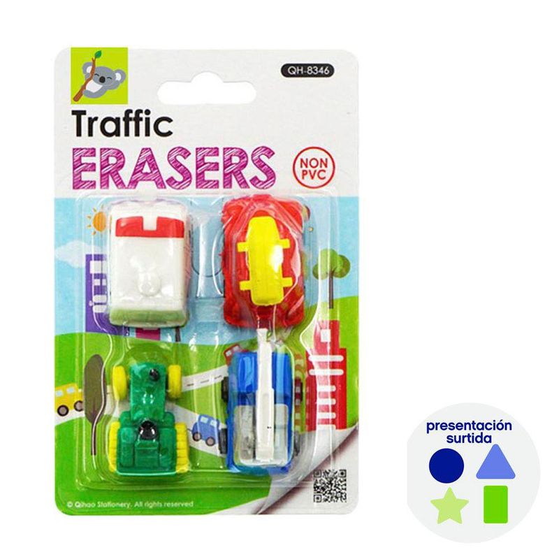 Set de Borradores Vehículos Diseños Surtidos