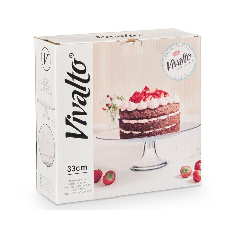 Pastelero de Vidrio con Pedestal