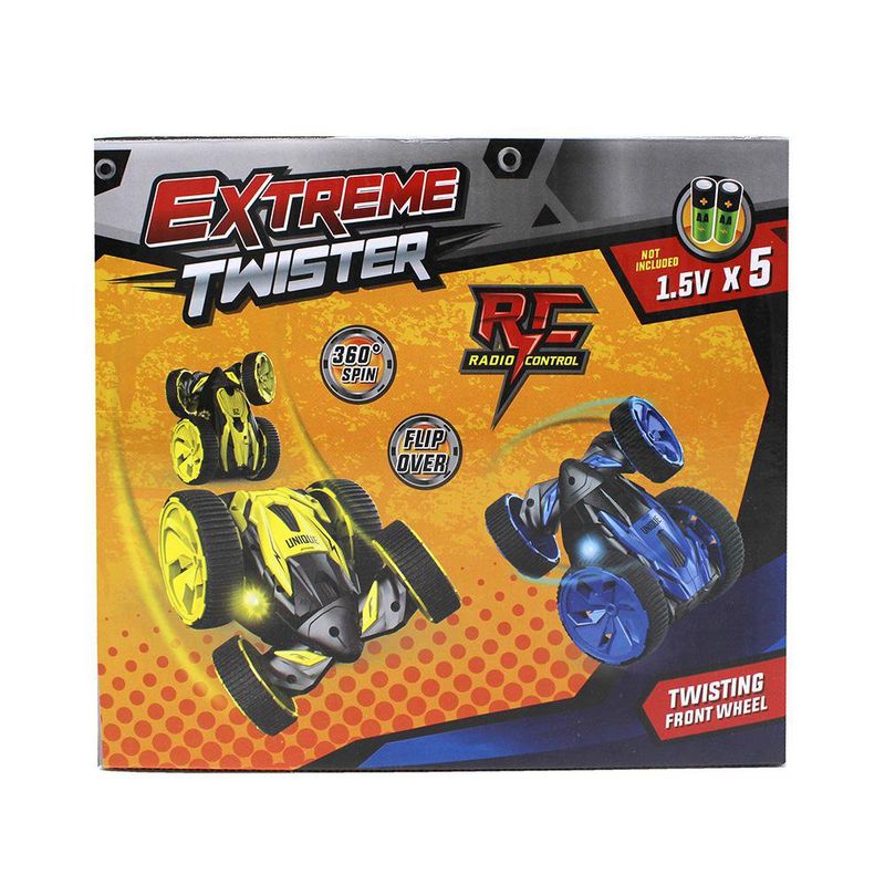 Carro RC Extreme Twister 360° Y Luces LED Amarillo