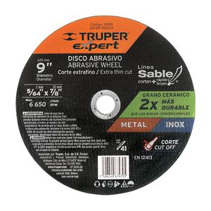 Disco De Corte Fino Tipo 41 9 Plg x 2 Mm - Truper Expert