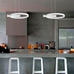 Lámpara LED Colgante Rectangular Luz Cálida 34 W