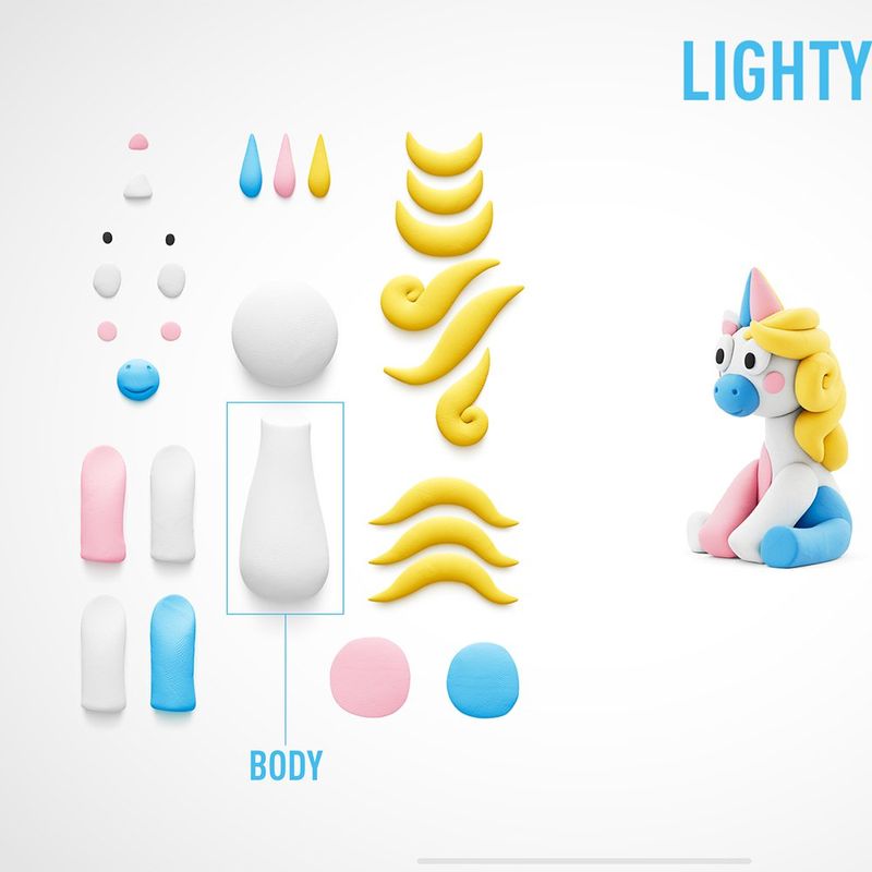 Plastilina Interactiva Unicornio Sparky 3 Botes