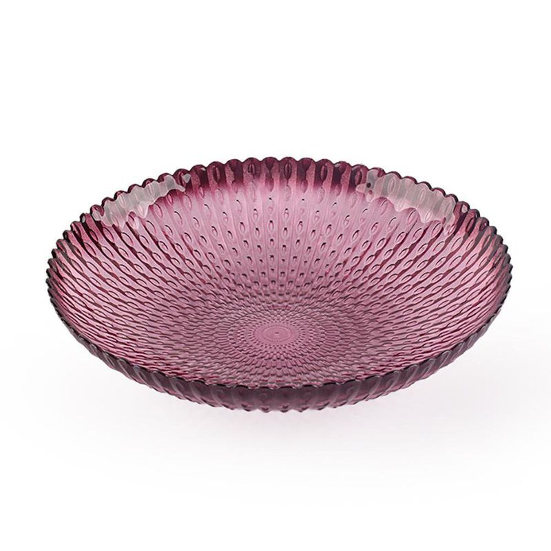 Plato de Vidrio para Postre Burgundy 8.3 Plg