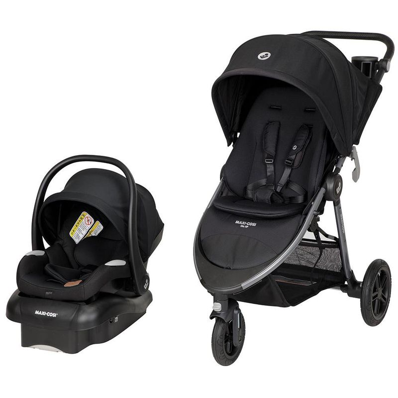 Set de Carruaje y Porta Bebés Gia XP Luxe Negro - Maxi Cosi