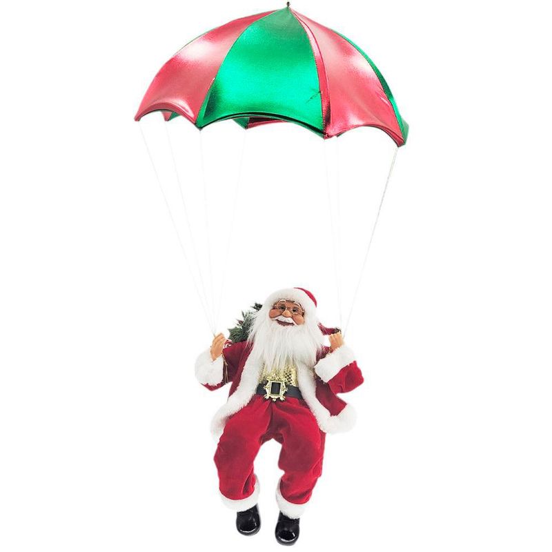 Figura Decorativa de Santa Claus en Paracaídas