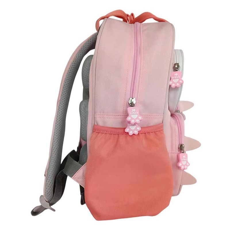 Mochila Infantil Rosa con Diseño de Dinosaurio