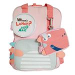 Mochila Infantil Rosa con Diseño de Dinosaurio