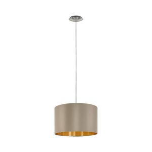 Lampara de Colgar Maserlo Taupe y Dorado