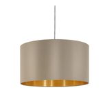 Lampara de Colgar Maserlo Taupe y Dorado