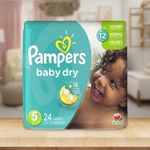 Pañales Baby Dry Talla S5 24 Unidades - Pampers
