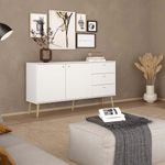 Bufetera Zoe Blanca 2 Puertas 3 Gavetas 147.2x39.1x81.7 Cm - Tvilum