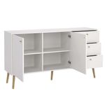 Bufetera Zoe Blanca 2 Puertas 3 Gavetas 147.2x39.1x81.7 Cm - Tvilum