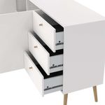 Bufetera Zoe Blanca 2 Puertas 3 Gavetas 147.2x39.1x81.7 Cm - Tvilum