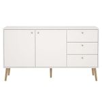 Bufetera Zoe Blanca 2 Puertas 3 Gavetas 147.2x39.1x81.7 Cm - Tvilum