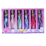 Set de 6 Muñecas con Vestidos Elegantes de 12 Plg