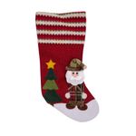 Bota Navideña Decorativa con Santa y Árbol