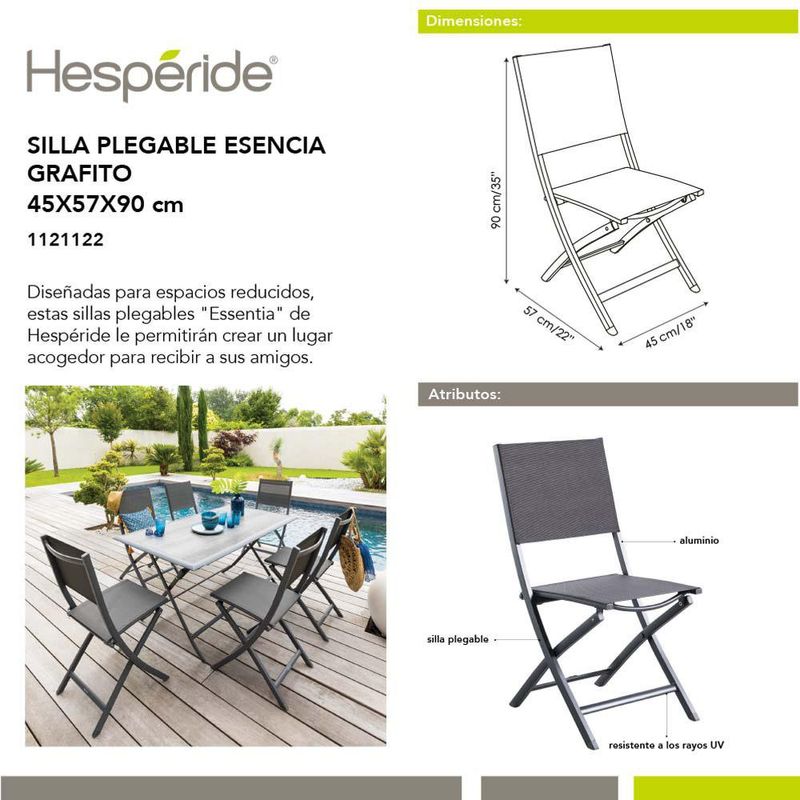 Silla Plegable Grafito